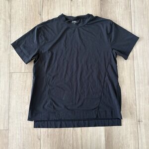 Abercrombie & Fitch YPB Active Cotton Blend Easy Tee Black Side Slit Small